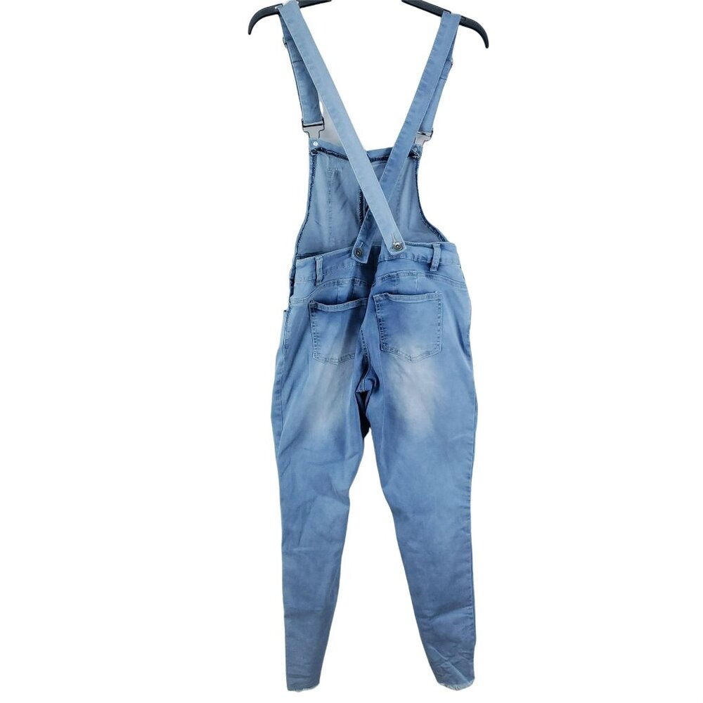 Traffic Jeans Wear Destroyed Fashion Overalls Women's Size 29 Light Wash - Picture 2 of 9